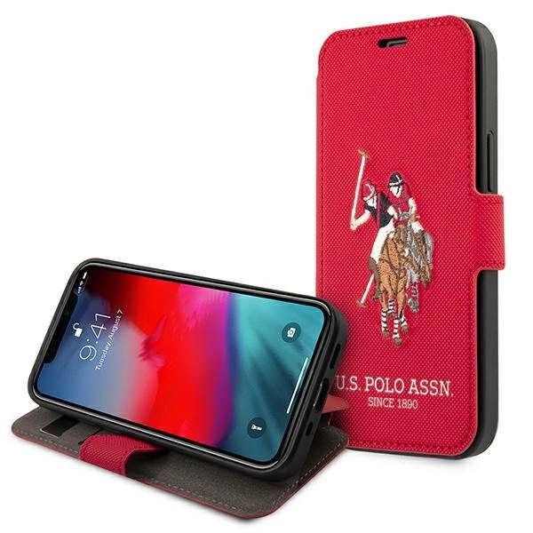 US Polo USFLBKP12LPUGFLRE iPhone 12 Pro Max 6,7" czerwony/red book Polo Embroidery Collectioneng