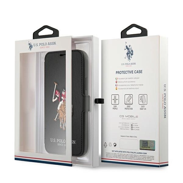 US Polo USFLBKP12MPUGFLBK iPhone 12/12 Pro 6,1" czarny/black book Polo Embroidery Collectioneng