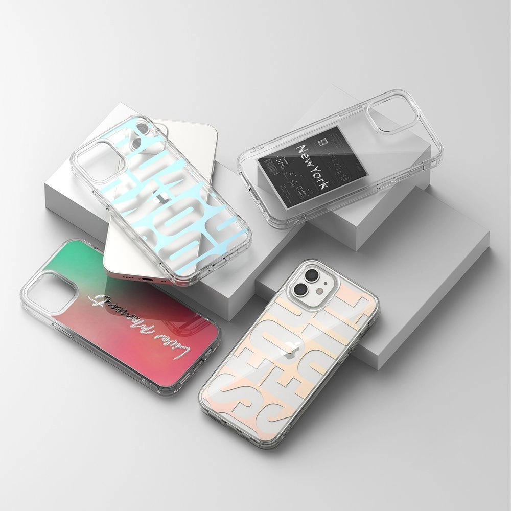 Ringke Fusion Design PC Case with TPU Bumper for iPhone 12 mini pink-green (GNAP0020)eng