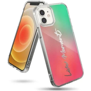 Ringke Fusion Design PC Case with TPU Bumper for iPhone 12 mini pink-green (GNAP0020)eng