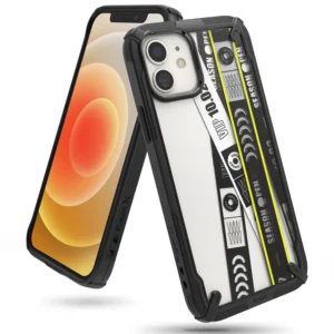 Ringke Fusion X Design durable PC Case with TPU Bumper for iPhone 12 mini black (Ticket band) (XDAP0018)eng