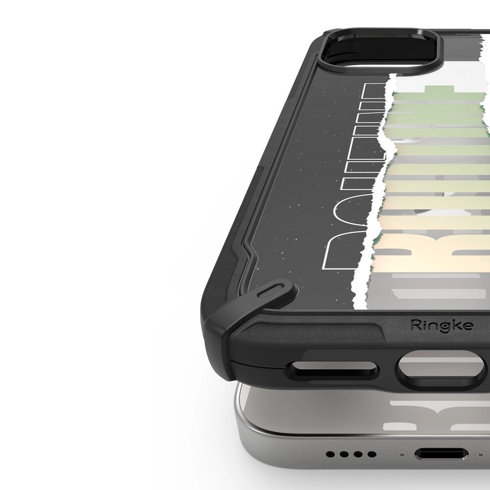 Ringke Fusion X Design durable PC Case with TPU Bumper for iPhone 12 mini black (Routine) (XDAP0020)eng