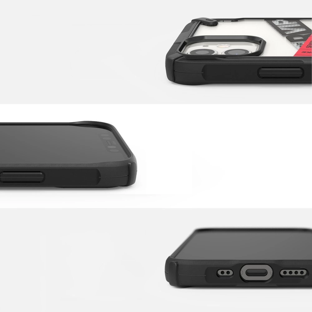 Ringke Fusion X Design durable PC Case with TPU Bumper for iPhone 12 mini black (Routine) (XDAP0020)eng