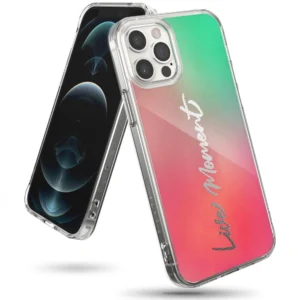 Ringke Fusion Design PC Case with TPU Bumper for iPhone 12 Pro Max pink-green (GNAP0028)eng