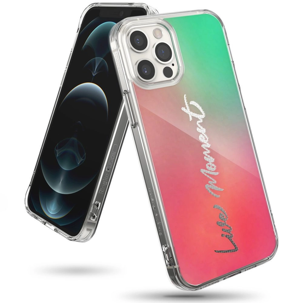 Ringke Fusion Design PC Case with TPU Bumper for iPhone 12 Pro Max pink-green (GNAP0028)eng
