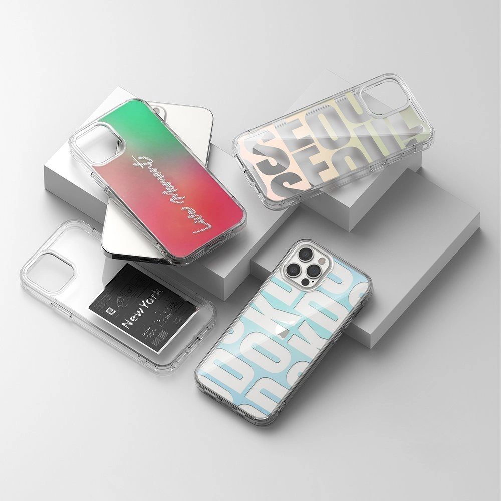 Ringke Fusion Design PC Case with TPU Bumper for iPhone 12 Pro Max pink-green (GNAP0028)eng
