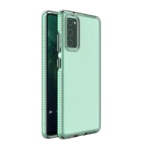 Spring Case clear TPU gel protective cover with colorful frame for Samsung Galaxy S21 Ultra 5G minteng