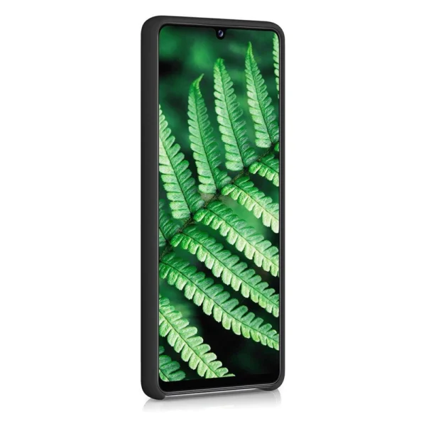 Silicone Case Soft Flexible Rubber Cover for Samsung Galaxy A42 5G blackeng