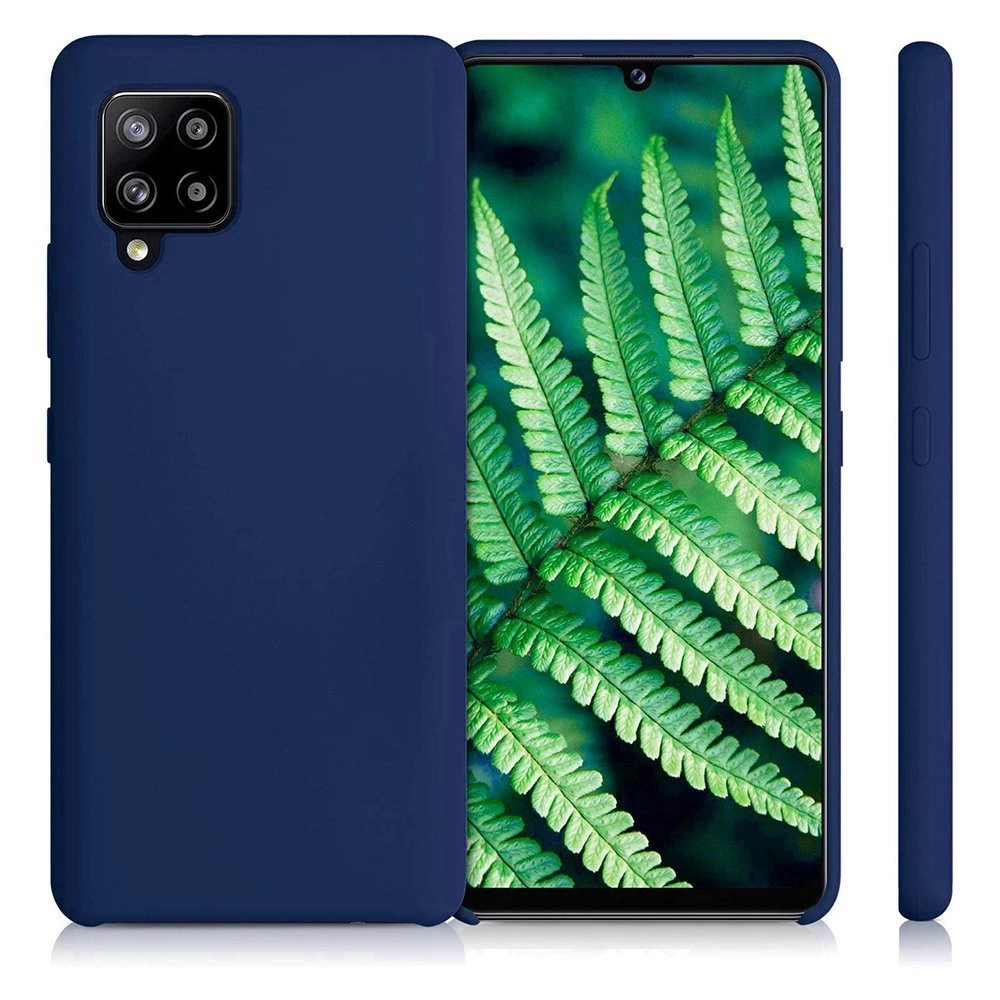 Silicone Case Soft Flexible Rubber Cover for Samsung Galaxy A42 5G blueeng