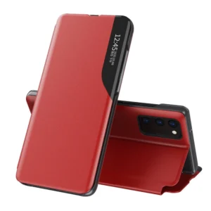 Eco Leather View Case elegant bookcase type case with kickstand for Samsung Galaxy A72 4G redeng