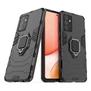 Ring Armor Case Kickstand Tough Rugged Cover for Samsung Galaxy A72 4G blackeng