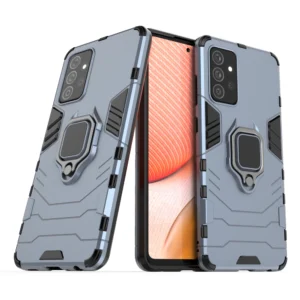 Ring Armor Case Kickstand Tough Rugged Cover for Samsung Galaxy A72 4G blueeng