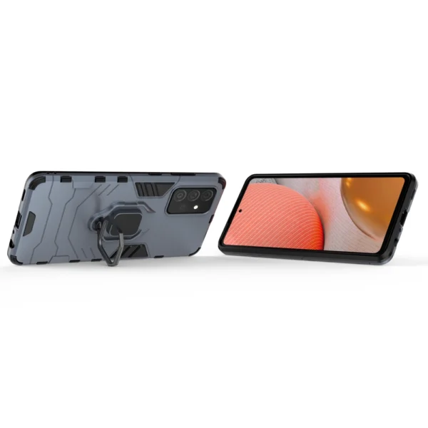 Ring Armor Case Kickstand Tough Rugged Cover for Samsung Galaxy A72 4G blueeng