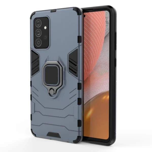 Ring Armor Case Kickstand Tough Rugged Cover for Samsung Galaxy A72 4G blueeng