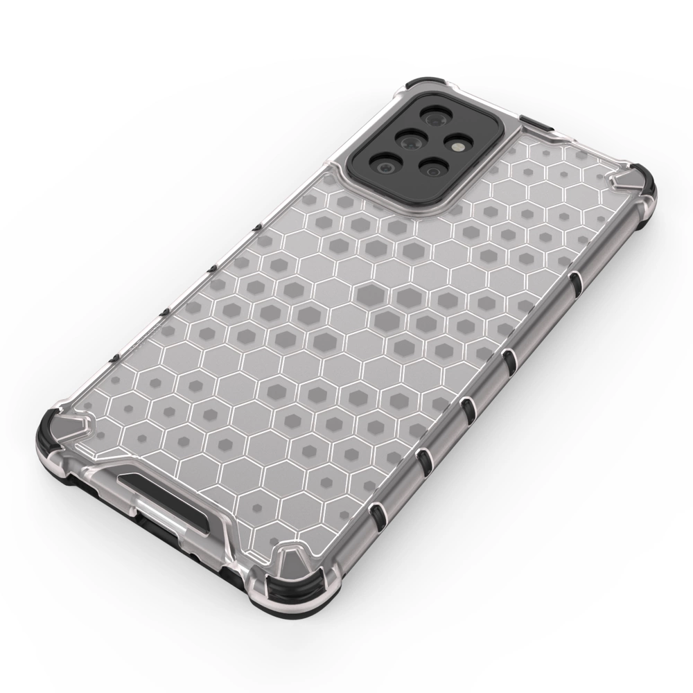 Honeycomb Case armor cover with TPU Bumper for Samsung Galaxy A72 4G blackeng