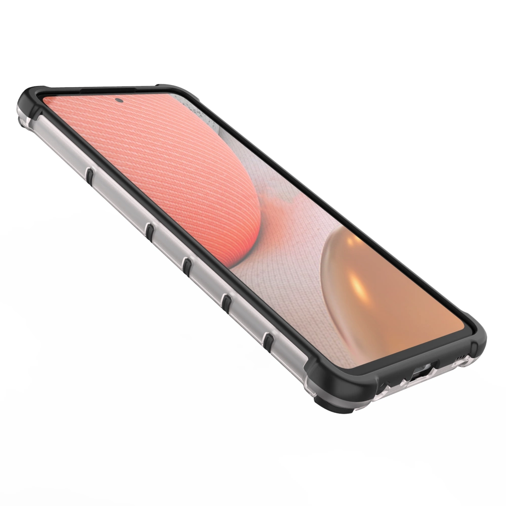 Honeycomb Case armor cover with TPU Bumper for Samsung Galaxy A72 4G blueeng