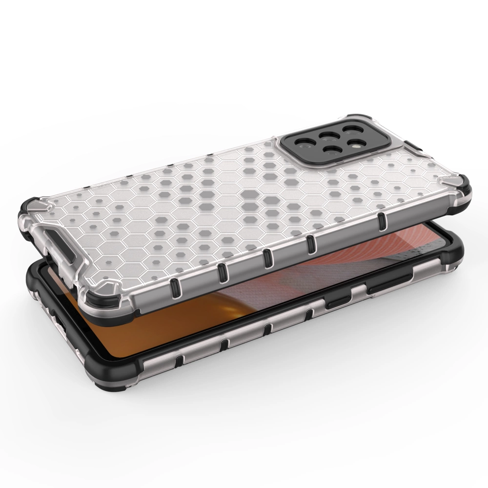 Honeycomb Case armor cover with TPU Bumper for Samsung Galaxy A72 4G blueeng