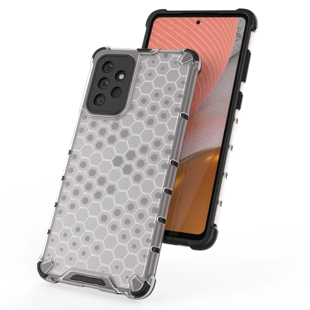 Honeycomb Case armor cover with TPU Bumper for Samsung Galaxy A72 4G blueeng