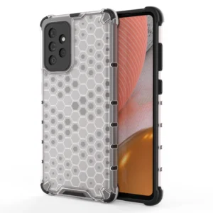 Honeycomb Case armor cover with TPU Bumper for Samsung Galaxy A72 4G transparenteng
