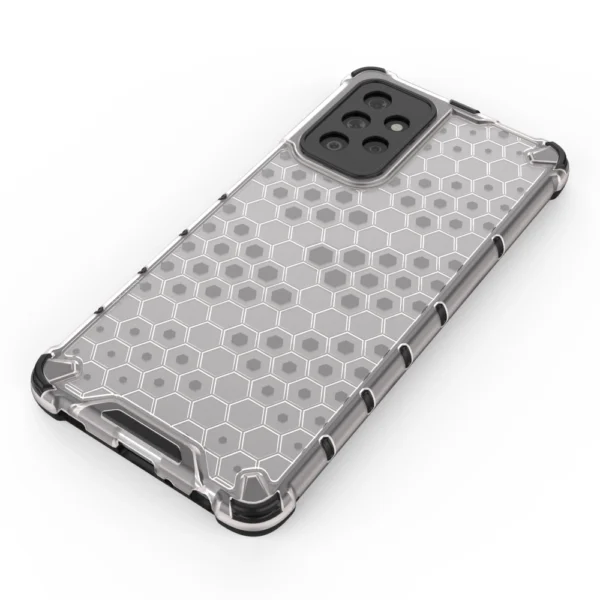 Honeycomb Case armor cover with TPU Bumper for Samsung Galaxy A72 4G transparenteng