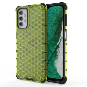 Honeycomb Case armor cover with TPU Bumper for Samsung Galaxy A32 5G greeneng