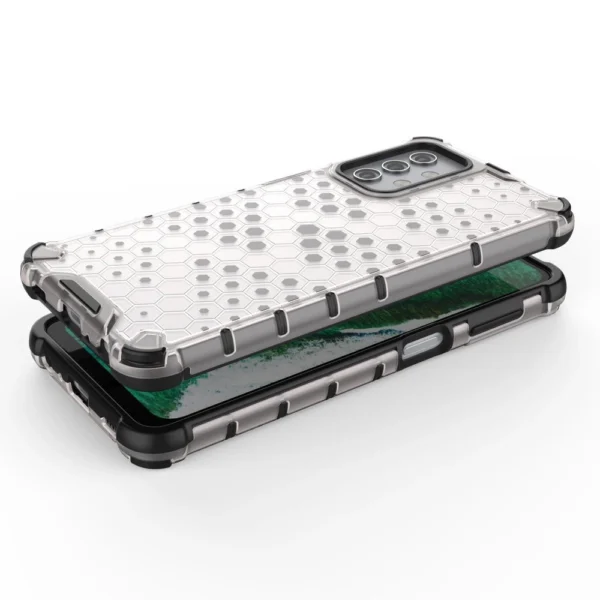 Honeycomb Case armor cover with TPU Bumper for Samsung Galaxy A32 5G transparenteng