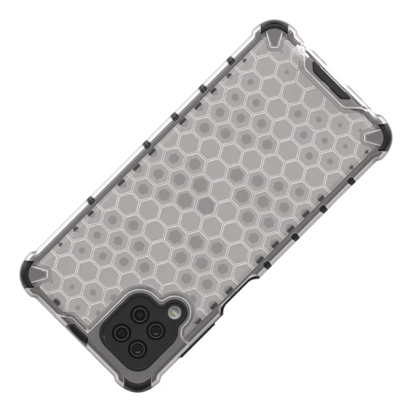Honeycomb Case armor cover with TPU Bumper for Samsung Galaxy A12 / Galaxy M12 blackeng