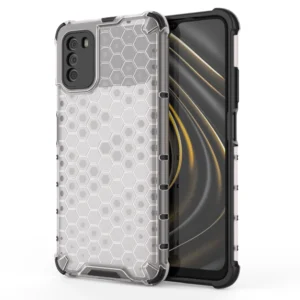 Honeycomb Case armor cover with TPU Bumper for Xiaomi Poco M3 transparenteng