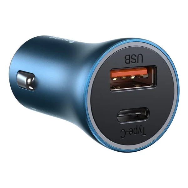 Baseus Golden Contactor Pro fast car charger USB Type C / USB 40 W Power Delivery 3.0 Quick Charge 4+ SCP FCP AFC + USB Type C cable - Lightning blue (TZCCJD-03)eng