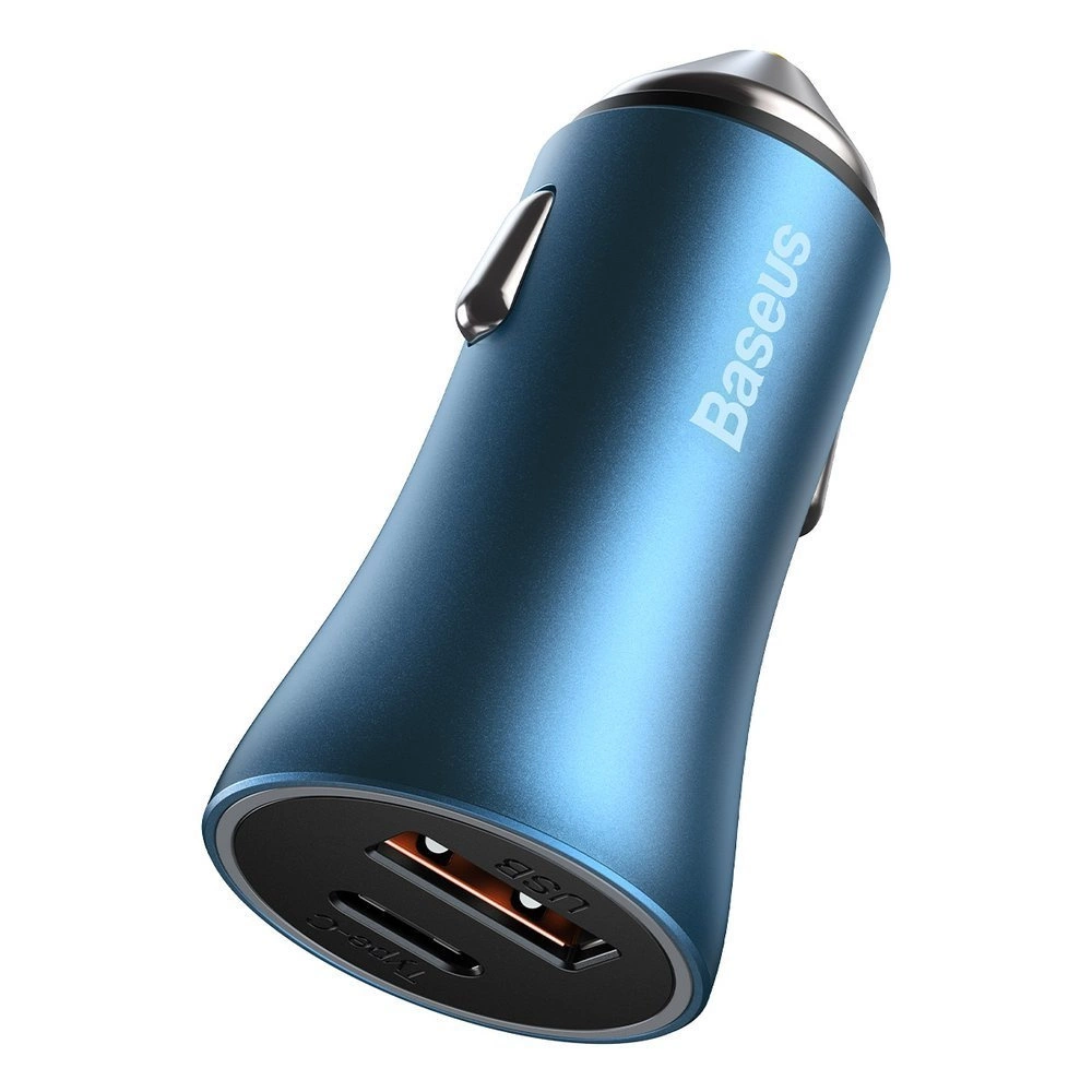 Baseus Golden Contactor Pro fast car charger USB Type C / USB 40 W Power Delivery 3.0 Quick Charge 4+ SCP FCP AFC + USB Type C cable - Lightning blue (TZCCJD-03)eng