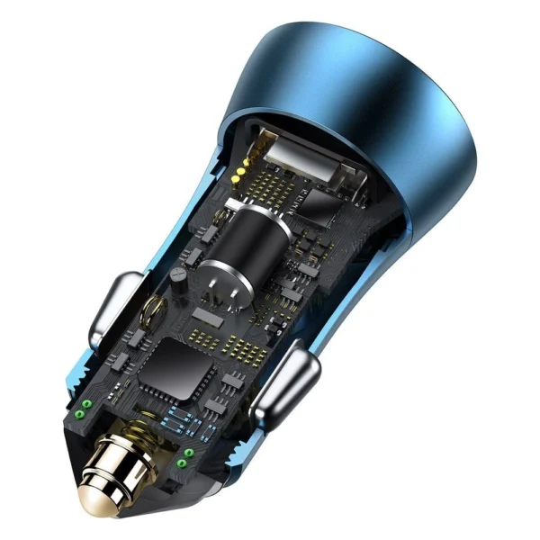 Baseus Golden Contactor Pro fast car charger USB Type C / USB 40 W Power Delivery 3.0 Quick Charge 4+ SCP FCP AFC + USB Type C cable - Lightning blue (TZCCJD-03)eng
