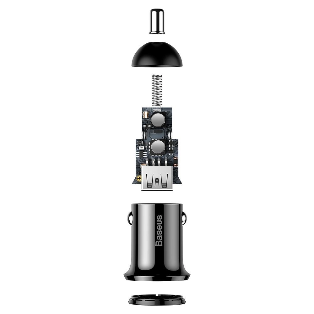 Baseus Grain Pro car charger 2x USB 4.8 A black (CCALLP-01)eng