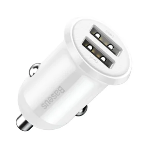 Baseus Grain Pro car charger 2x USB 4.8 A white (CCALLP-02)eng