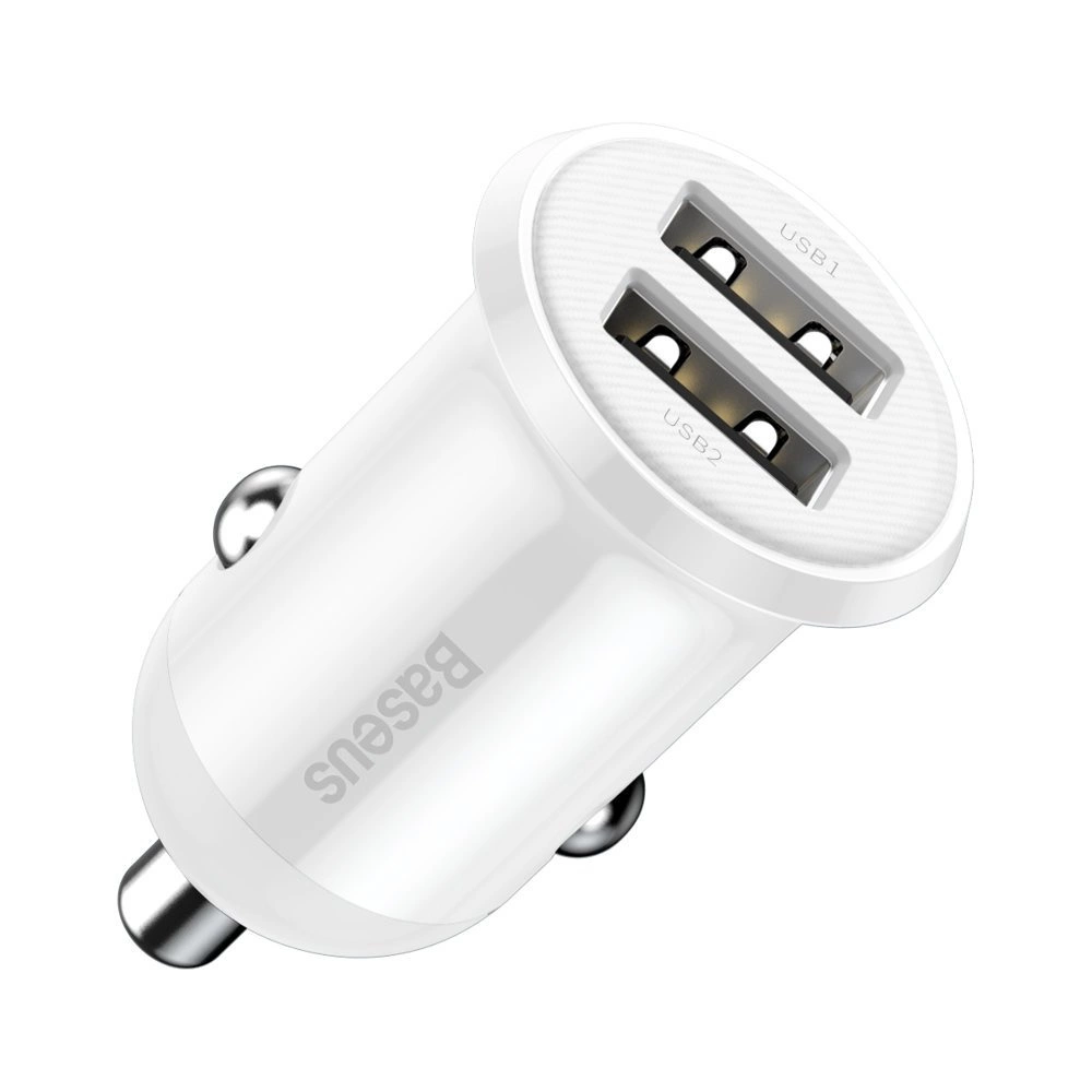 Baseus Grain Pro car charger 2x USB 4.8 A white (CCALLP-02)eng