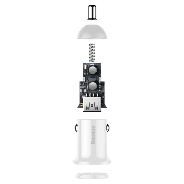 Baseus Grain Pro car charger 2x USB 4.8 A white (CCALLP-02)eng