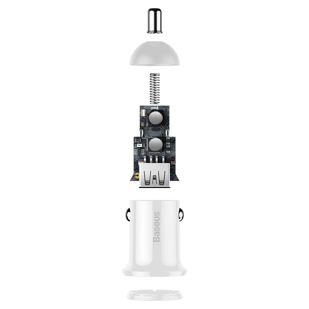 Baseus Grain Pro car charger 2x USB 4.8 A white (CCALLP-02)eng