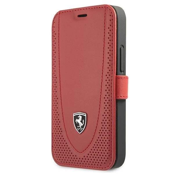 Ferrari FEOGOFLBKP12SRE iPhone 12 mini 5.4" red/red book Off Track Perforatedeng