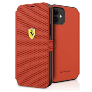 Ferrari FESPEFLBKP12SRE iPhone 12 mini 5.4" red/red book On Track Perforatedeng
