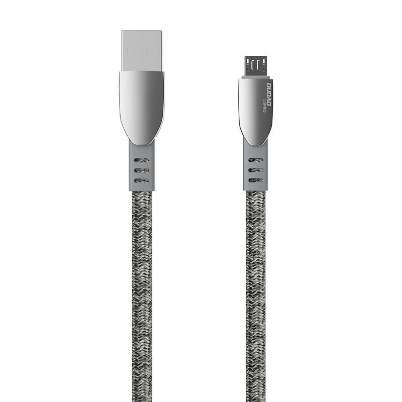 Dudao USB braided cable - micro USB 5 A 1 m gray (L3PROM gray)eng