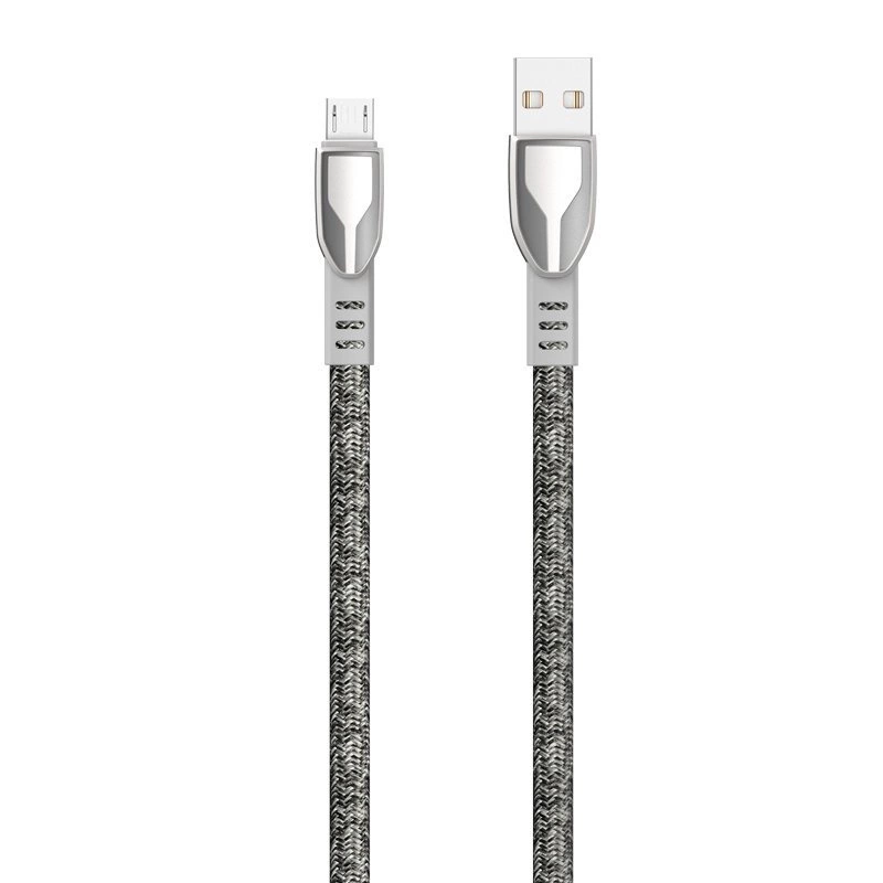 Dudao USB braided cable - micro USB 5 A 1 m gray (L3PROM gray)eng