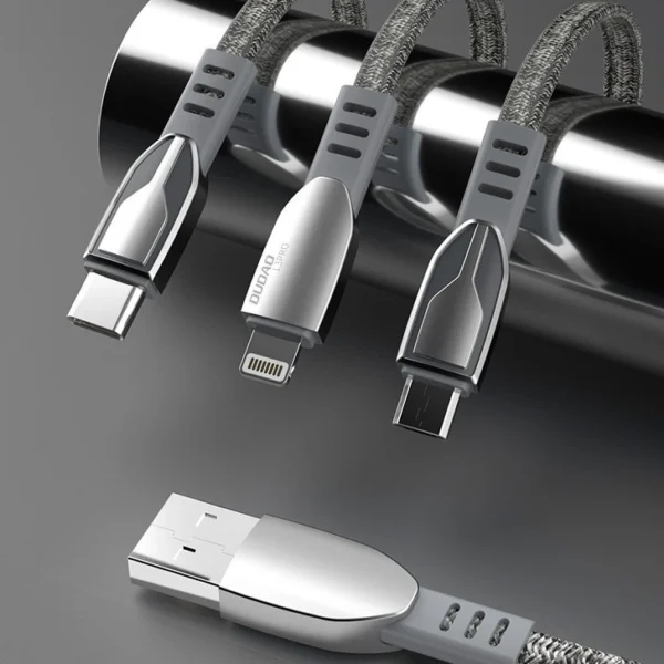 Dudao USB braided cable - micro USB 5 A 1 m gray (L3PROM gray)eng