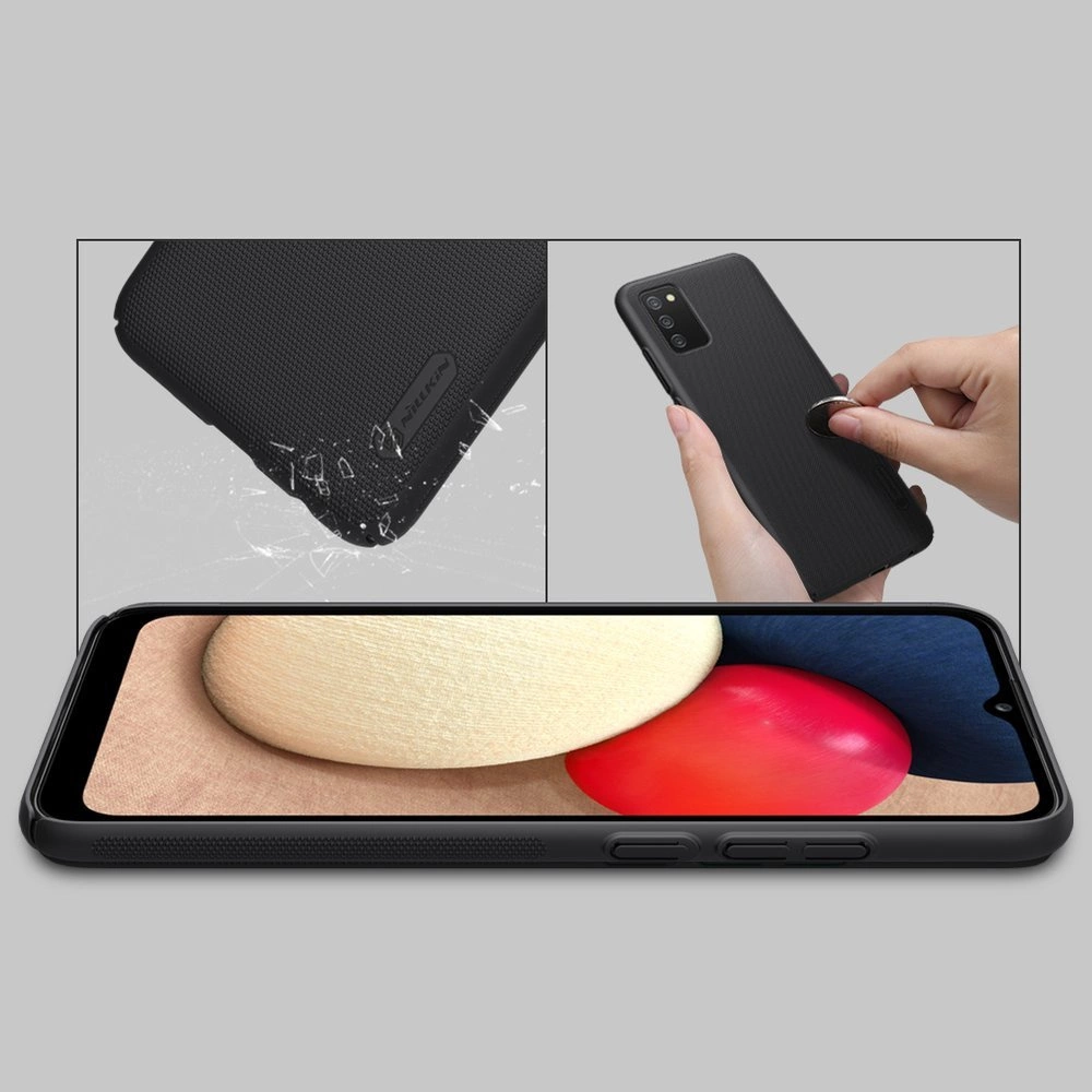 Nillkin Super Frosted Shield reinforced case cover for Samsung Galaxy A02s EU blackeng
