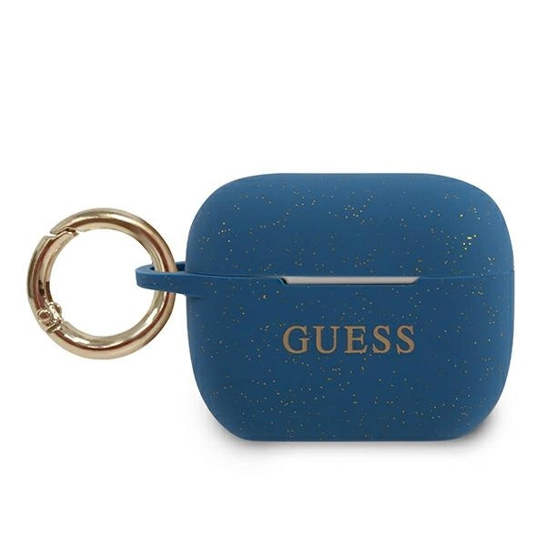 Guess GUACAPSILGLBL AirPods Pro cover blue/blue Silicone Glittereng