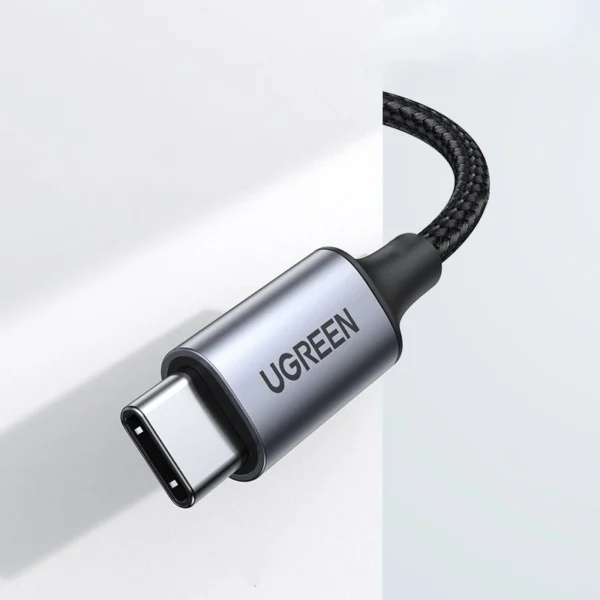 Ugreen AUX stereo audio cable 3.5 mm mini jack - USB Type C for tablet phone 1m black (CM450 20192)eng