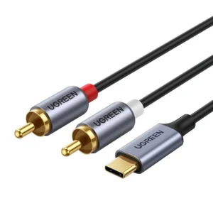 Ugreen audio cable USB Type C (male) - 2RCA (male) 1.5m gray (20193 CM451)eng