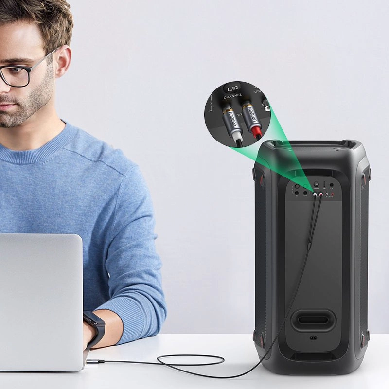 Ugreen audio cable USB Type C (male) - 2RCA (male) 1.5m gray (20193 CM451)eng