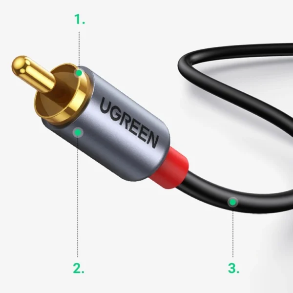 Ugreen audio cable USB Type C (male) - 2RCA (male) 1.5m gray (20193 CM451)eng