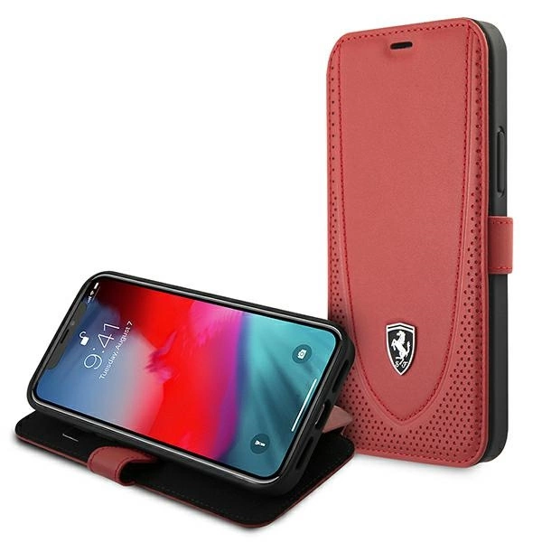 Ferrari FEOGOFLBKP12LRE iPhone 12 Pro Max 6.7" red/red book Off Track Perforatedeng