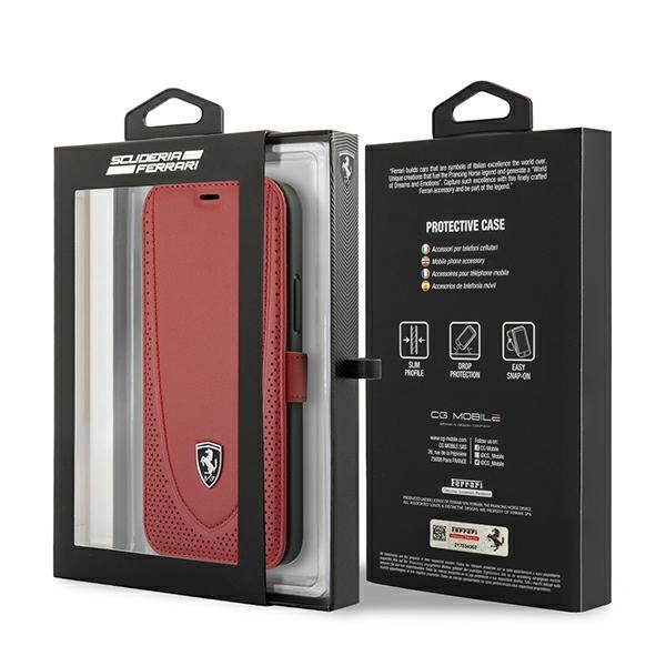 Ferrari FEOGOFLBKP12LRE iPhone 12 Pro Max 6.7" red/red book Off Track Perforatedeng
