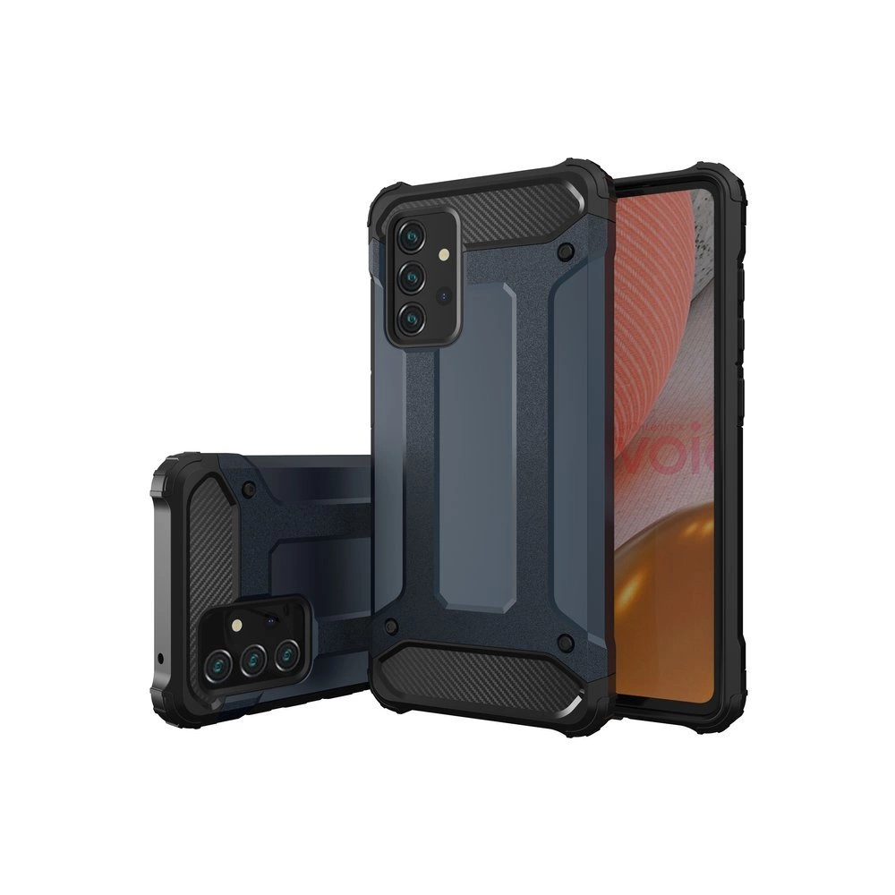Hybrid Armor Case Tough Rugged Cover for Samsung Galaxy A72 4G silvereng